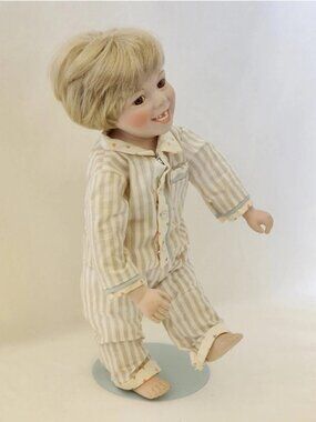 Danbury Mint Porcelain Doll Danny 1993 Linda Tromble Tooth Fairy Visit 13"